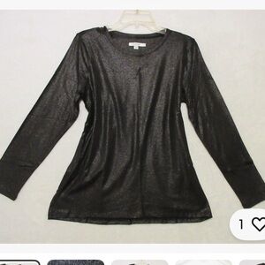 Chico’s long sleeve metallic sheen top in size Large. NWT. (Chicos 3 is 14/16)